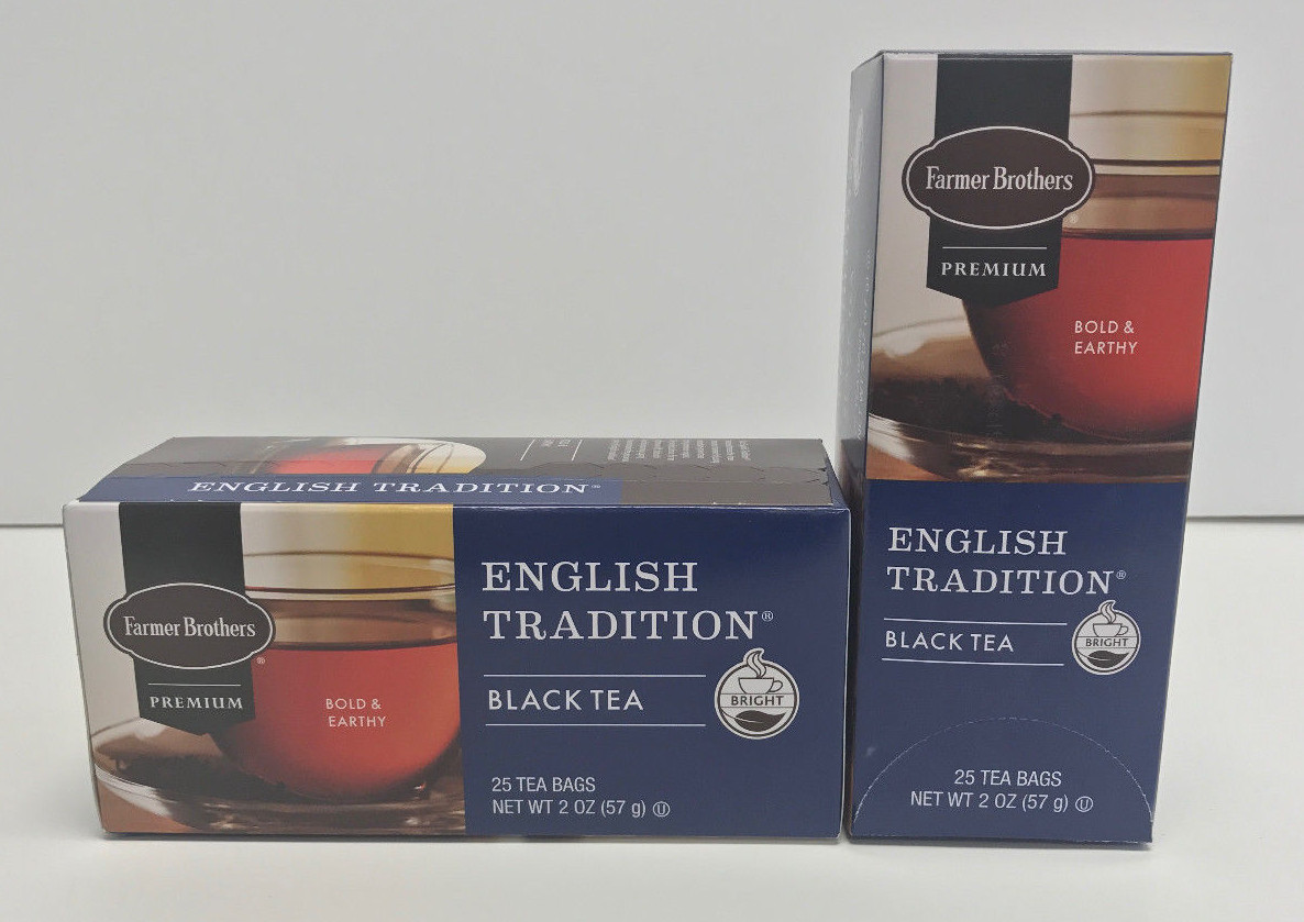 Farmer Brothers Premium Black Tea, English Tradition, 6/25 ct boxes
