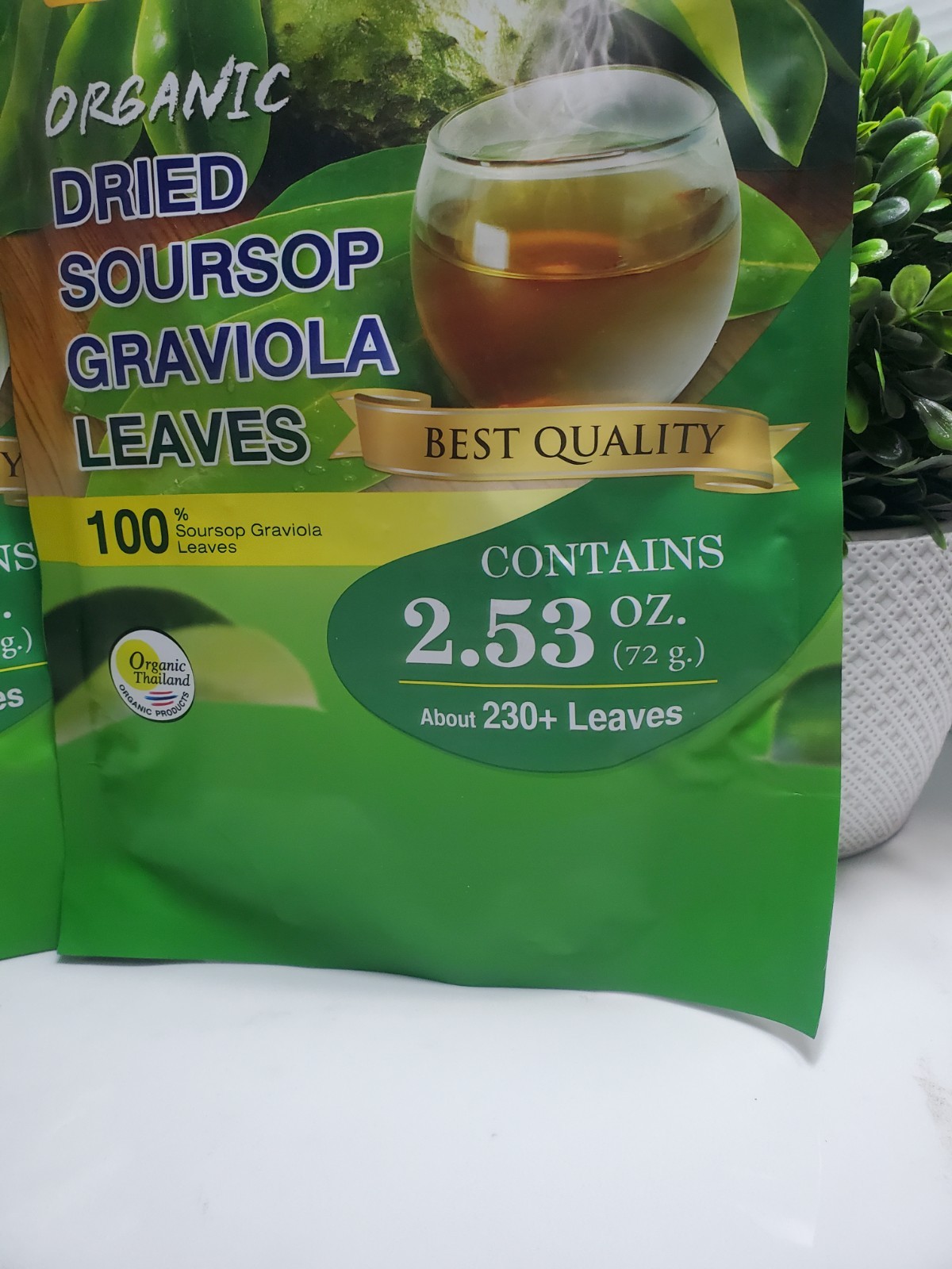 NalLife Organic Soursop Graviola Leaves for Tea 230 Leaves 🌿 Lot of 2 01/2026