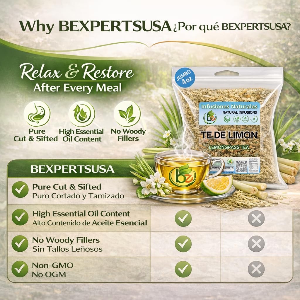 Lemongrass Herbal Tea – 4 oz (113g) – Dried Citronella Leaves – Cut & Sifted…