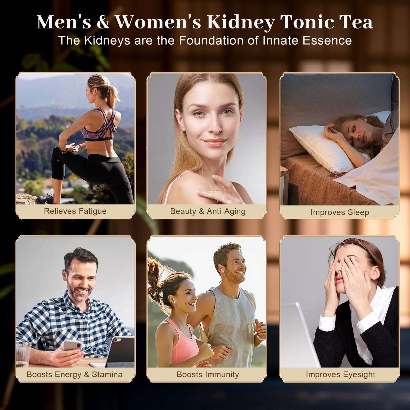 Ginseng Five Treasures Tea Kidney Tea,Te De RiñOn Saludable Organica,Red Date…