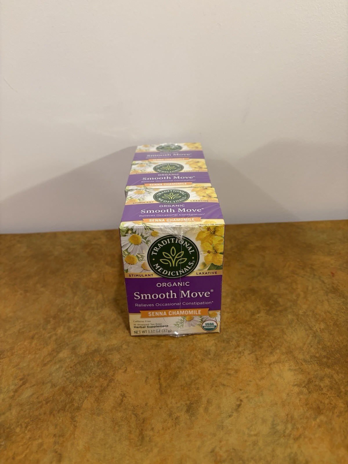 Traditional Medicinals, Organic Smooth Move, Laxative Tea Bags, 16 Ct Pack of 3