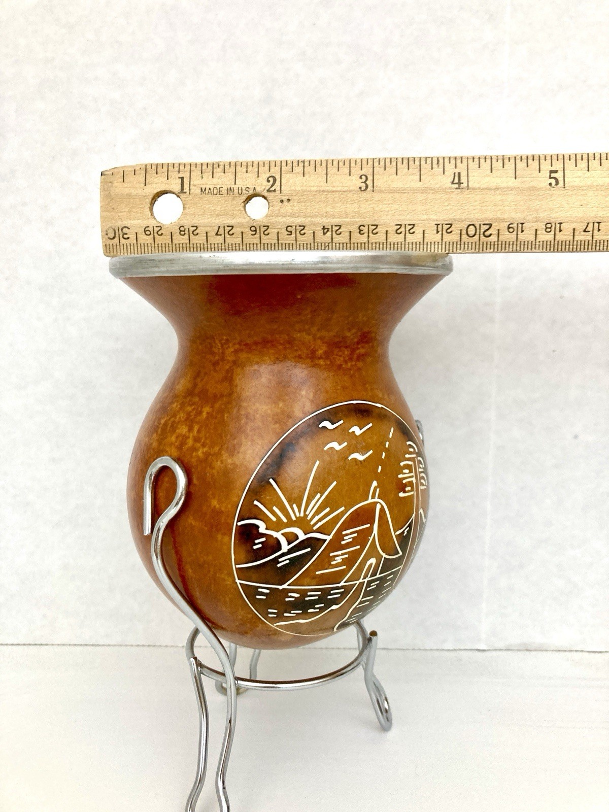 New Yerba Mate Drinking Gourd with Stand