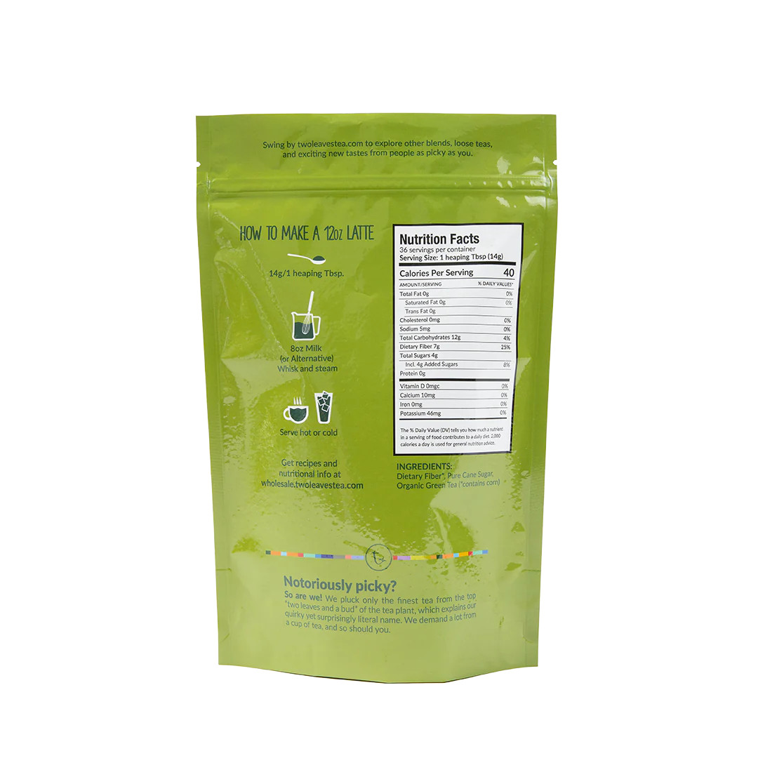 Two Leaves and a Bud Nice Matcha Latte Blend 36 Servings Japanese 17.6 oz (500g)