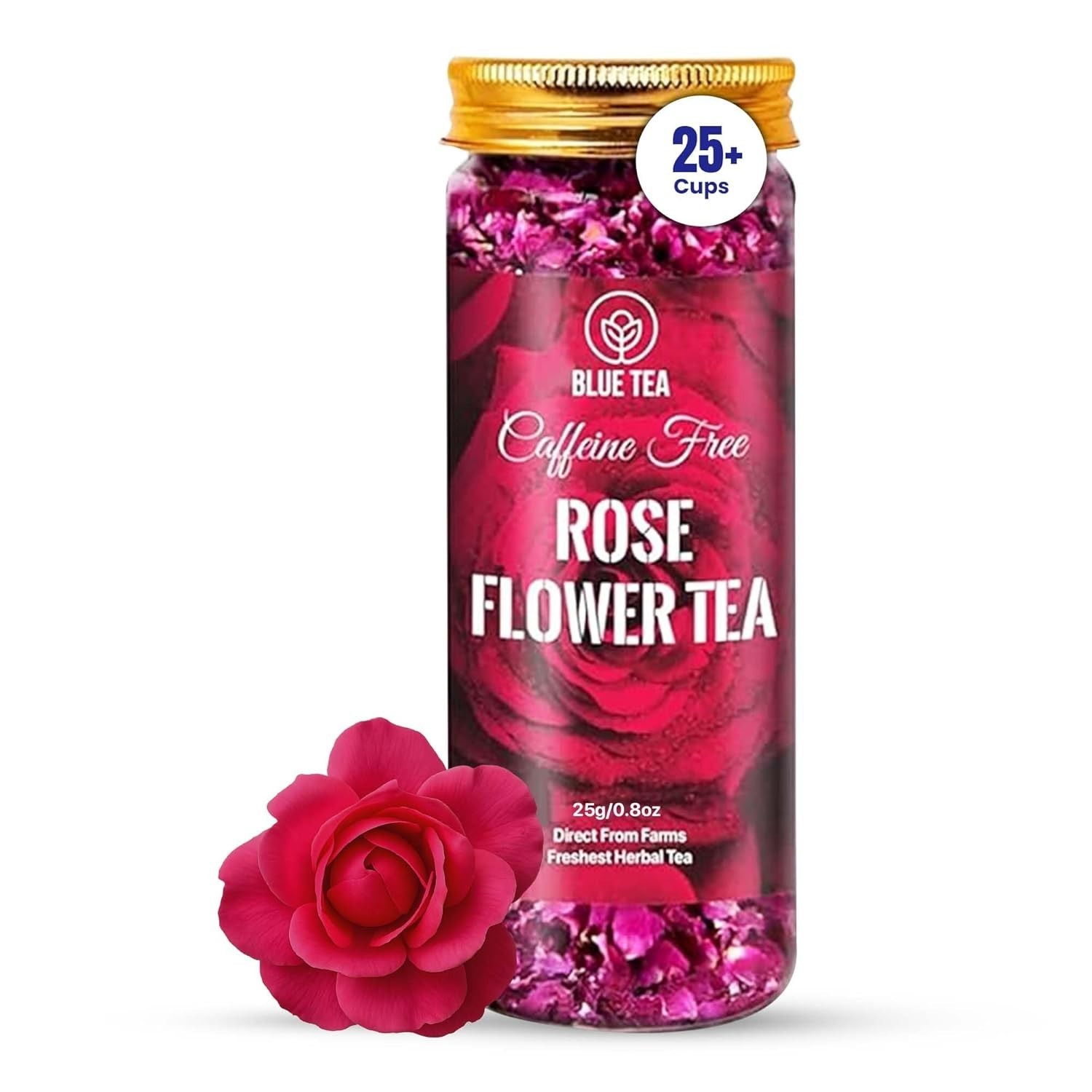 Relaxing Rose Tea – 0.88 Oz Loose Leaves | Vitamin C Rich & Sustainable Farming