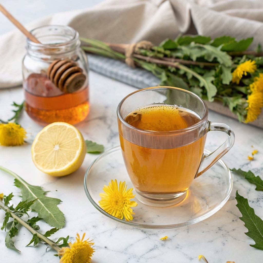 Herbal Dandelion Leaf & Root Tea – 32 Bags, Allergen-Free for Digestive Wellness