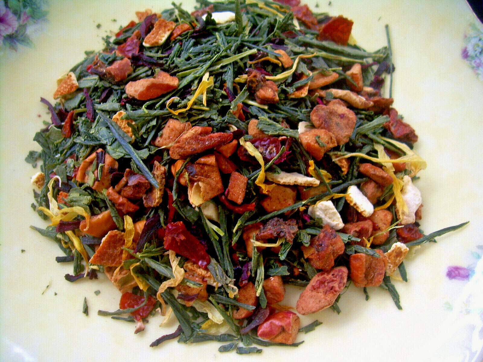 Pure Green Sencha Tea Angel falls Blend Lemon Mango Cranberry Blend