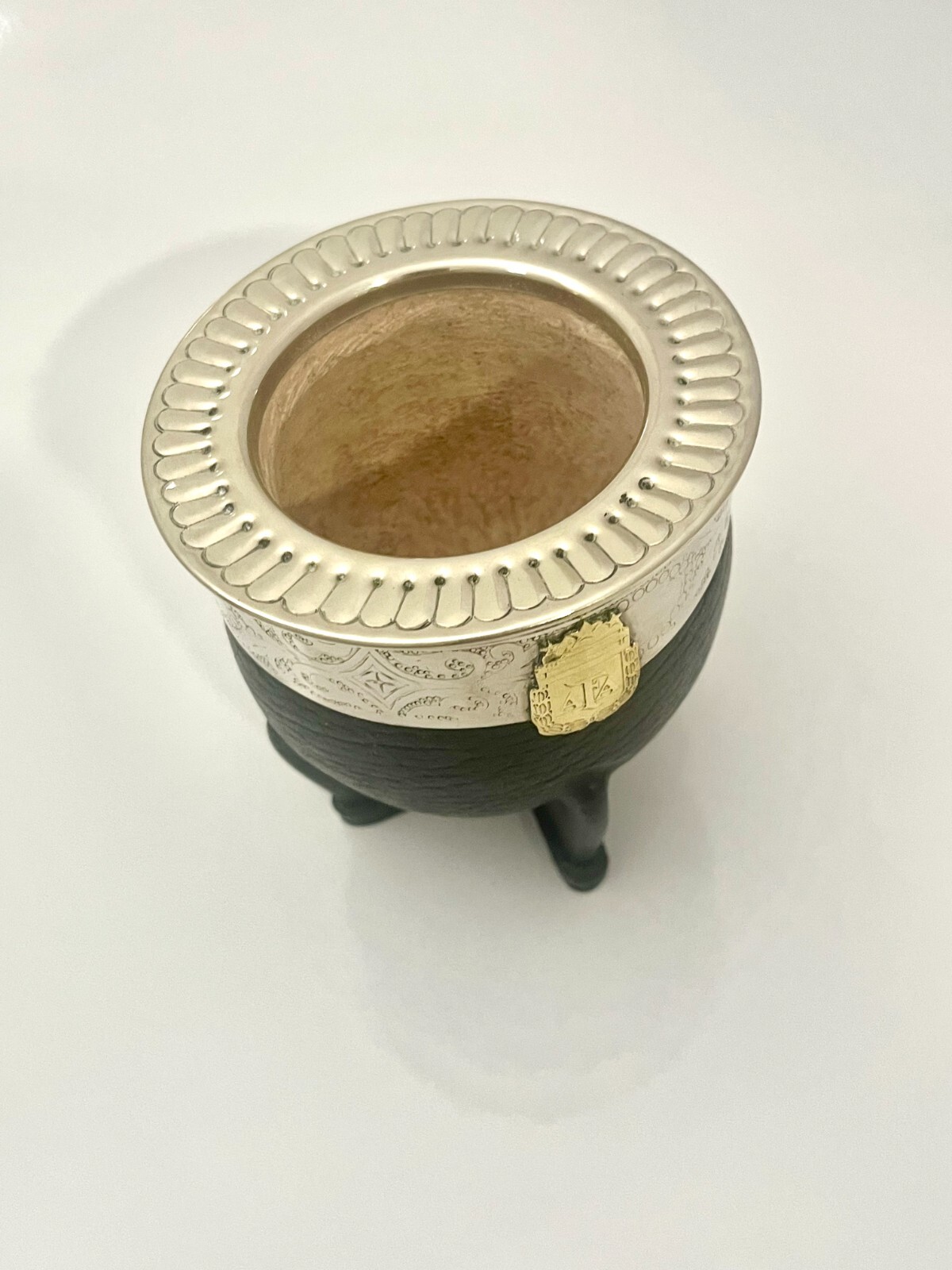 Yerba Mate Gourd Imperial – Argentina logo and stainless steel straw