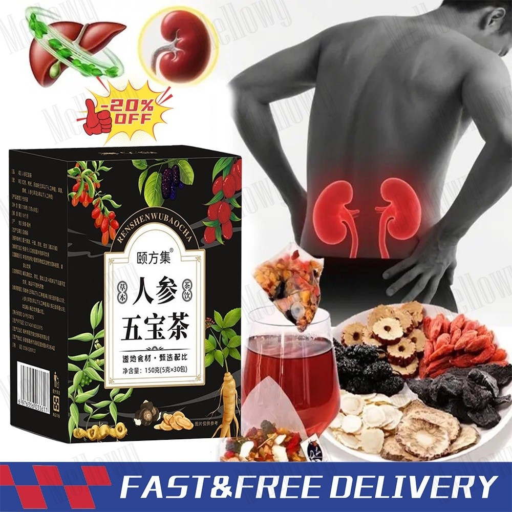 1box/30pcs Ginseng six treasure tea ,Kidney tea,liver tea,red date kidney health