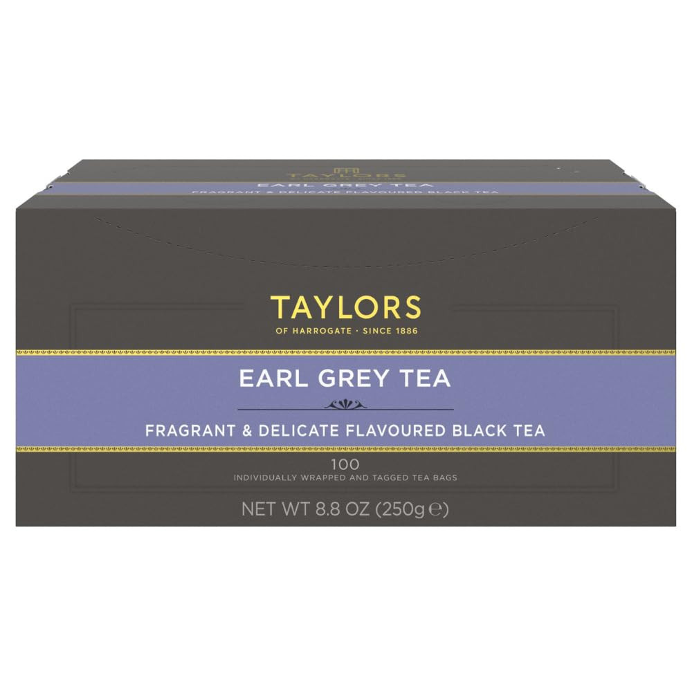 Earl Grey, Black Tea, Individually Wrapped Bags, 100 Count (Pack of 1), Fragrant