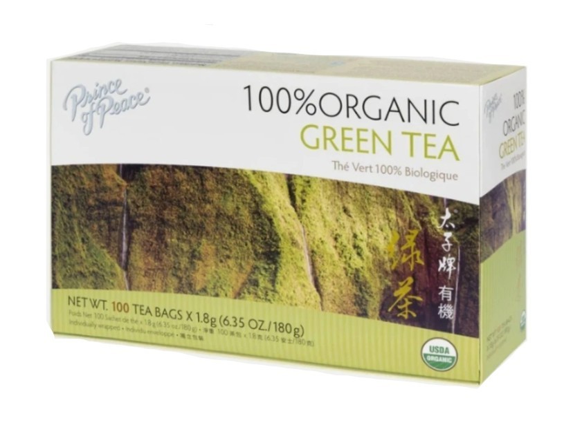Prince of Peace Organic Green Tea, 100% Natural 6.35 Oz / 180g – 100 Tea Bags