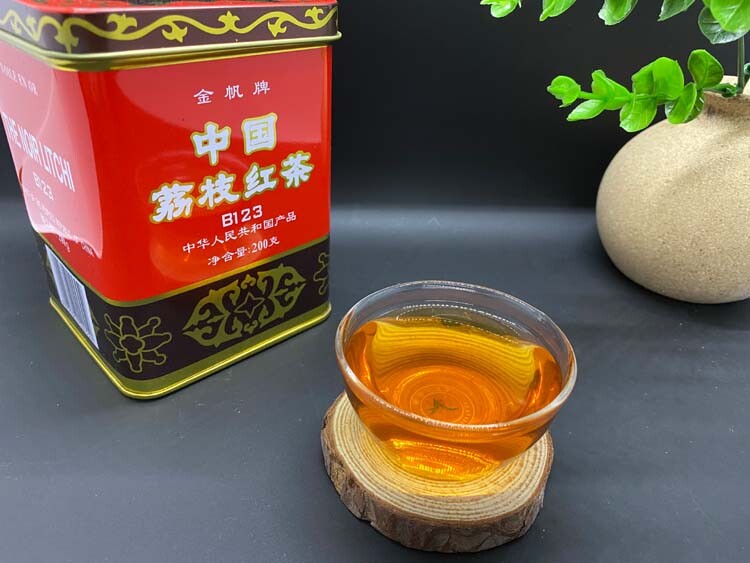 Golden Sail Brand China Lichee Flavored Black Tea Lychee Black Tea 200g B123
