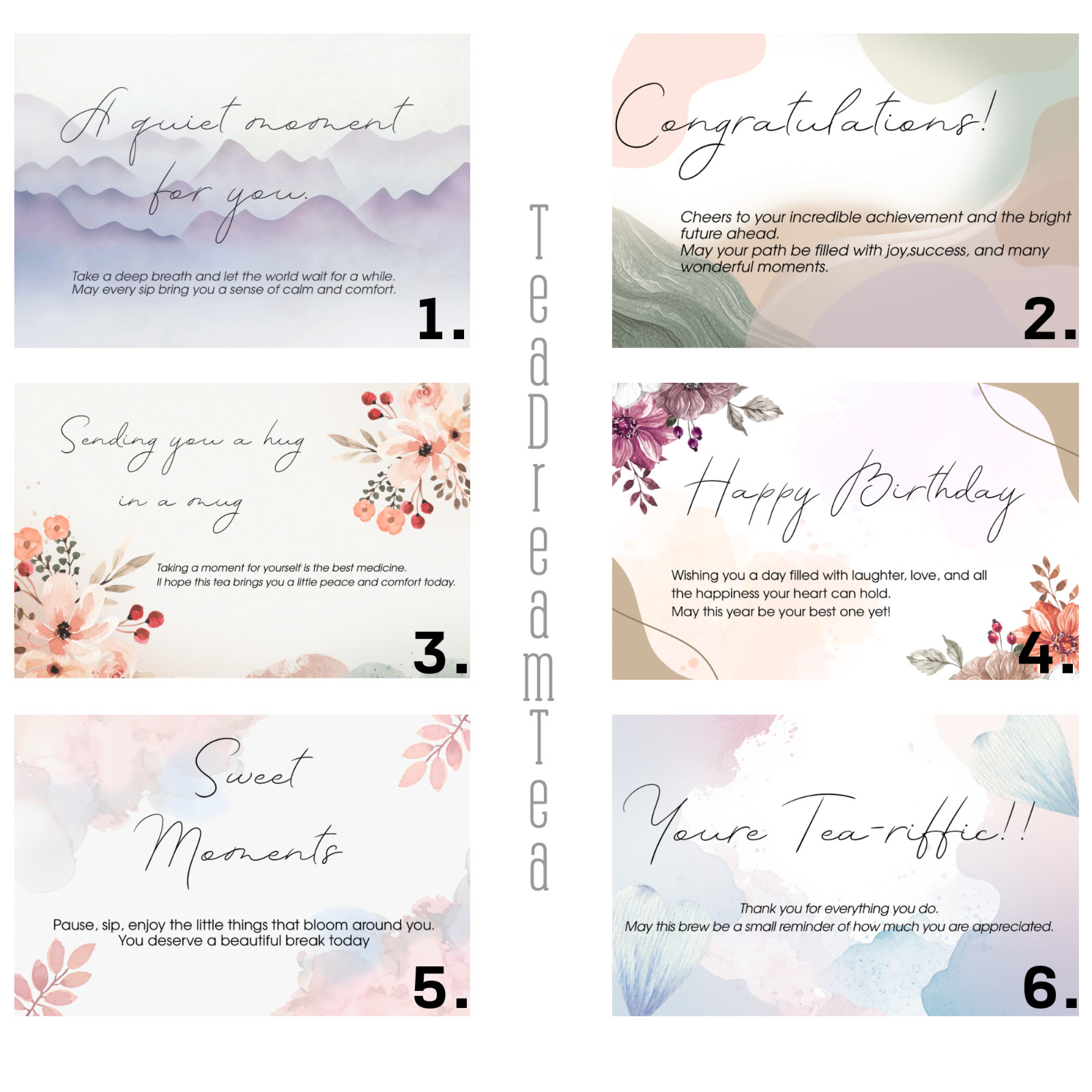 TeaDreamTea Loose Leaf Tea Gift Box 9 Blend Sampler Personalized Card Gift