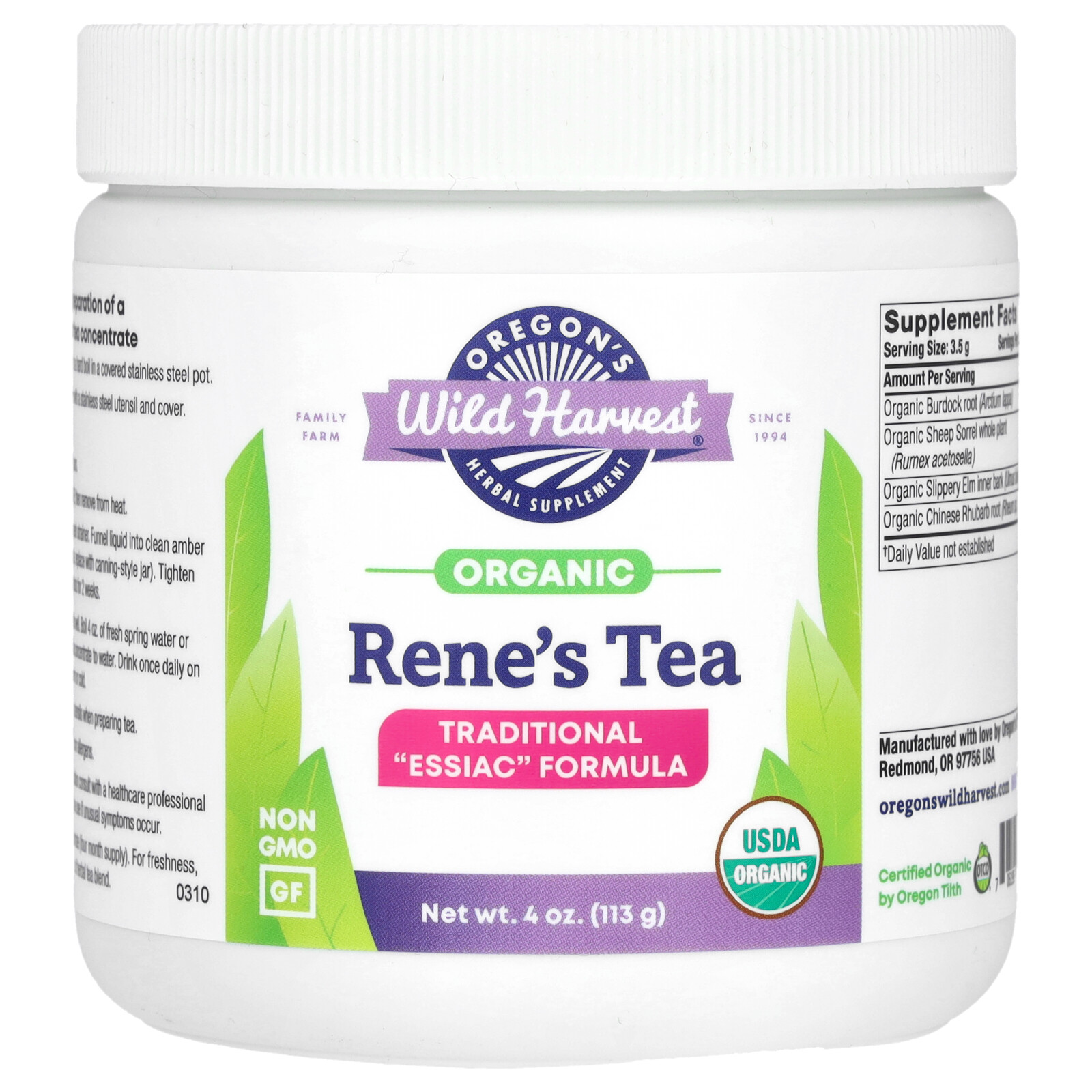 Organic Rene’s Tea, 4 oz (113 g)
