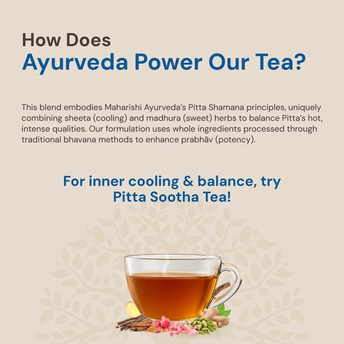 Maharishi Ayurveda All Natural Pitta Soothe Herbal Tea, 20 Tea Bag