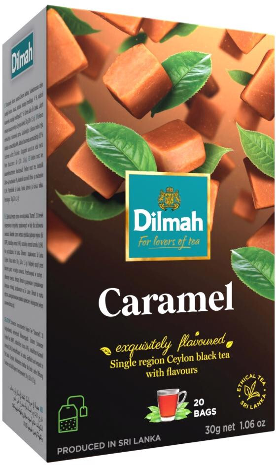 3 DILMAH CARAMEL Flavor Ceylon Black Tea Sri Lanka Origin Boxes 30g 1.05oz