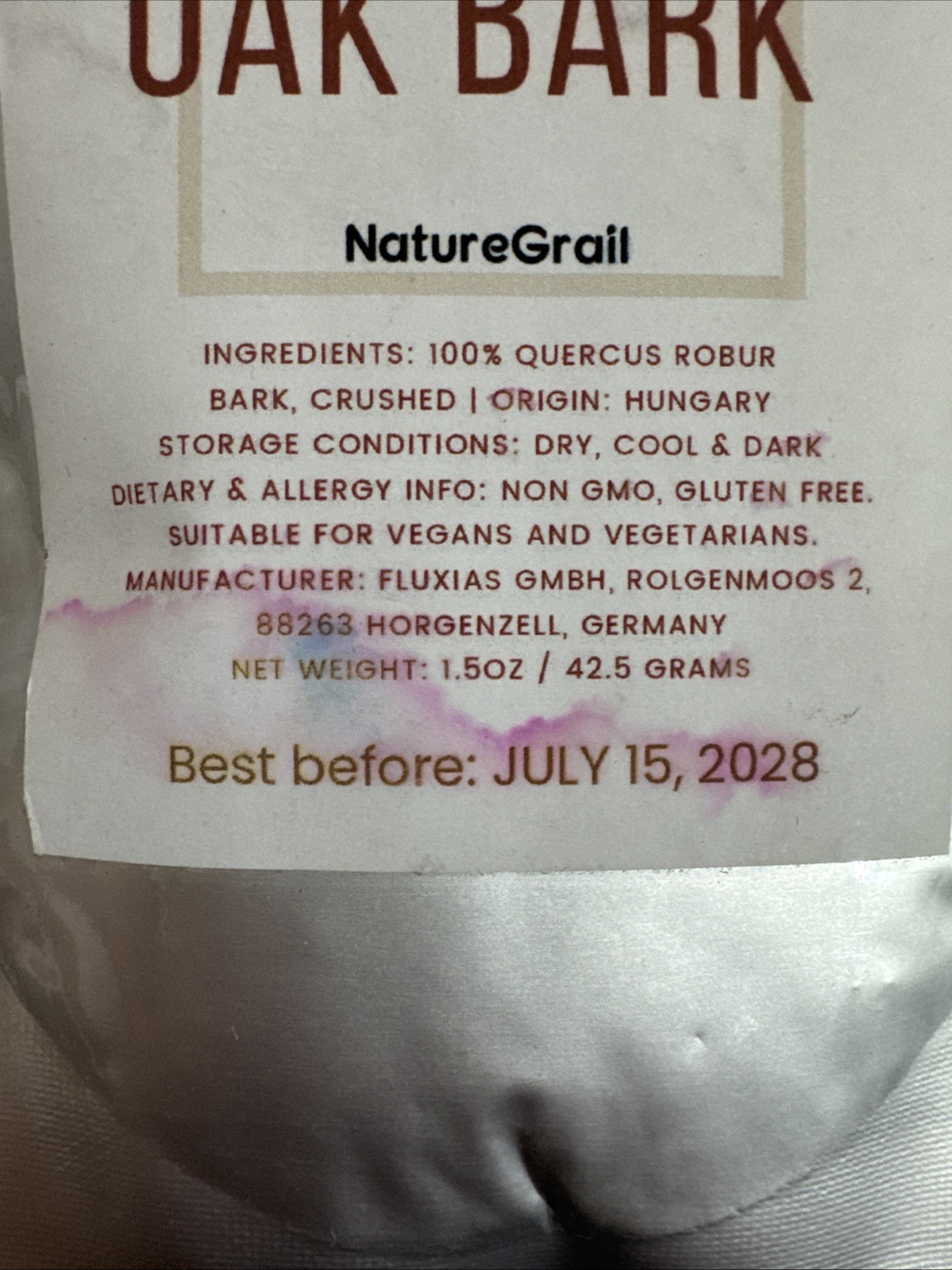 European Oak Bark 100% Quercus Robur
