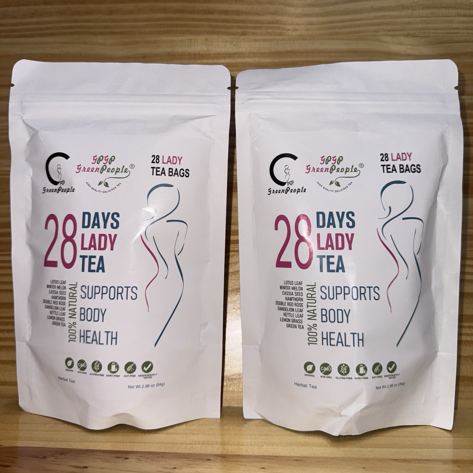 GPGP GreenPeople 28 Days Lady Tea – 56 Tea Bags Total | Exp: 04/2027 New/Sealed