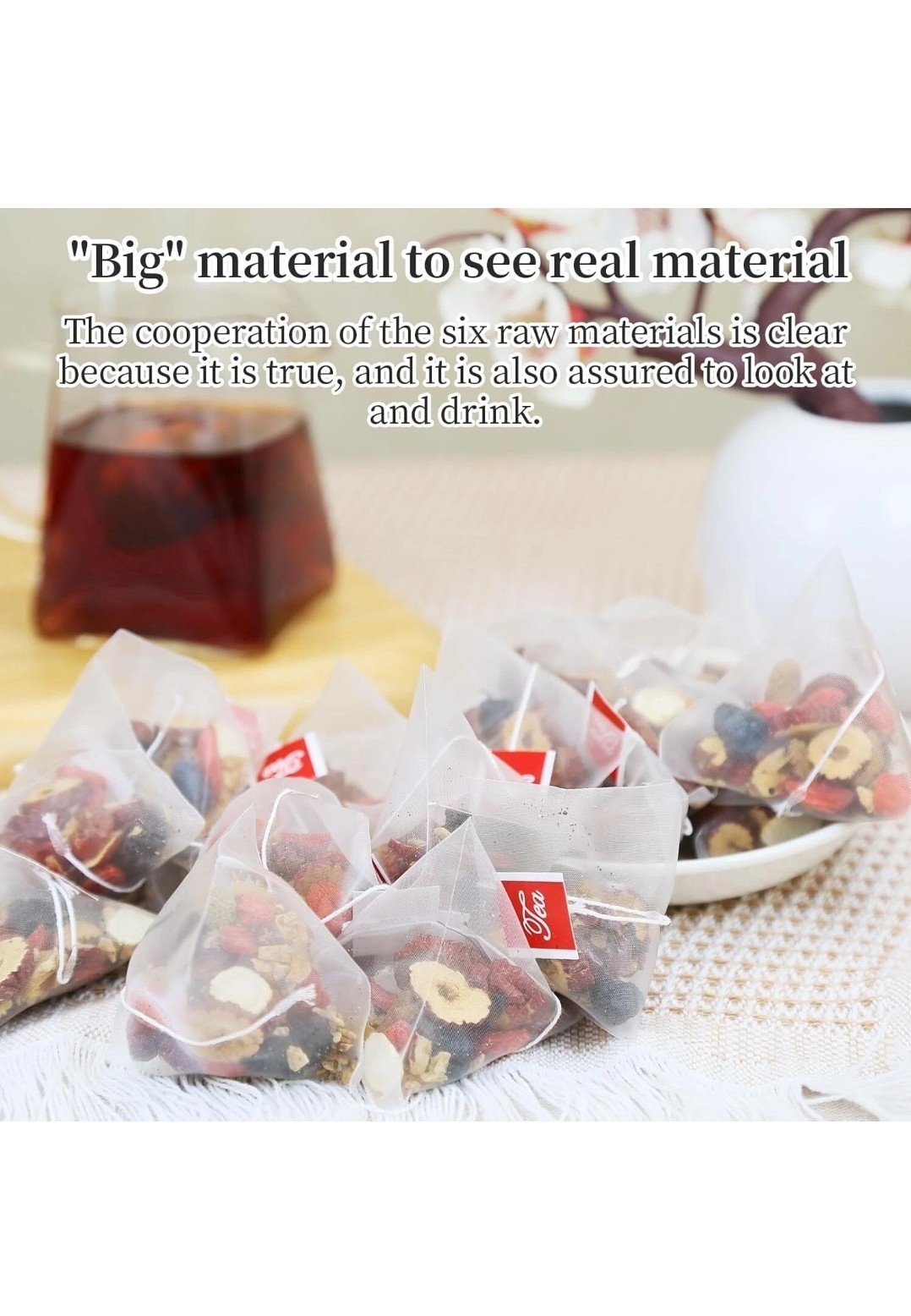 25pcs Ginseng six treasure tea , Kidney tea ,liver tea , red date kidney health