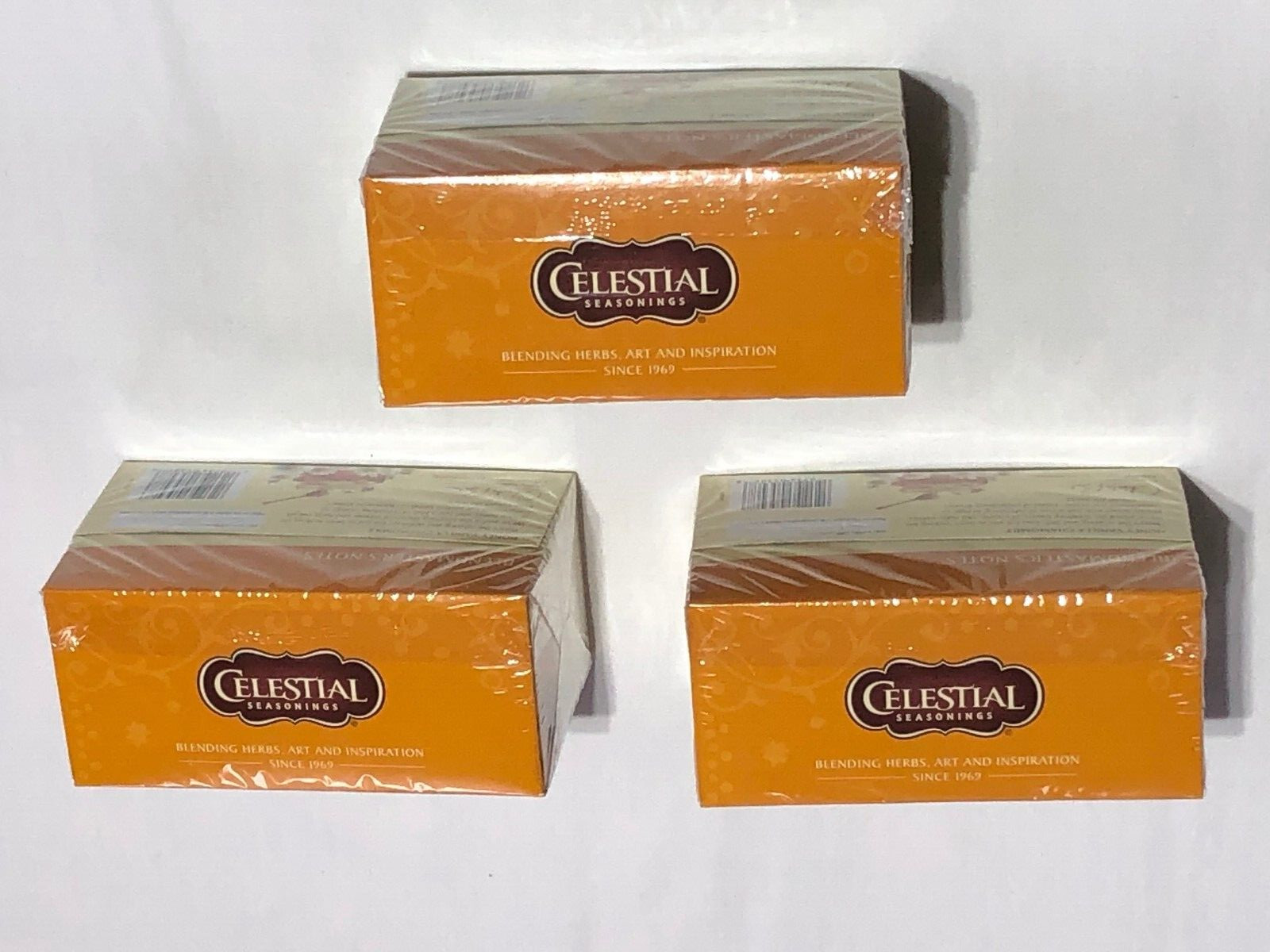 3-PACK LOT CELESTIAL SEASONINGS HERBAL TEA HONEY VANILLA CHAMOMILE CAFFEINE FREE