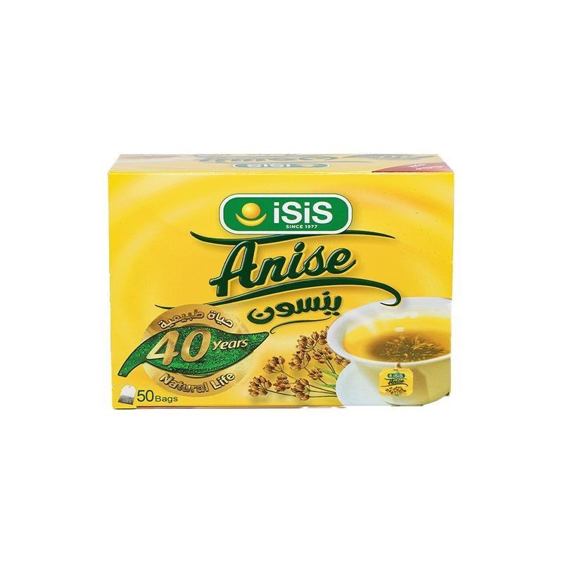 Isis Egyptian Anise Herbal Organic All Natural ايزيس ينسون ( 3 Packs X 50 Bags )