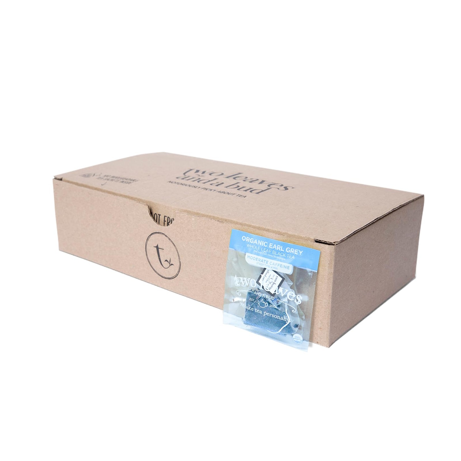 Two Leaves and a Bud Organic Earl Grey Tea Bags, Whole Leaf Caffeinated Black…