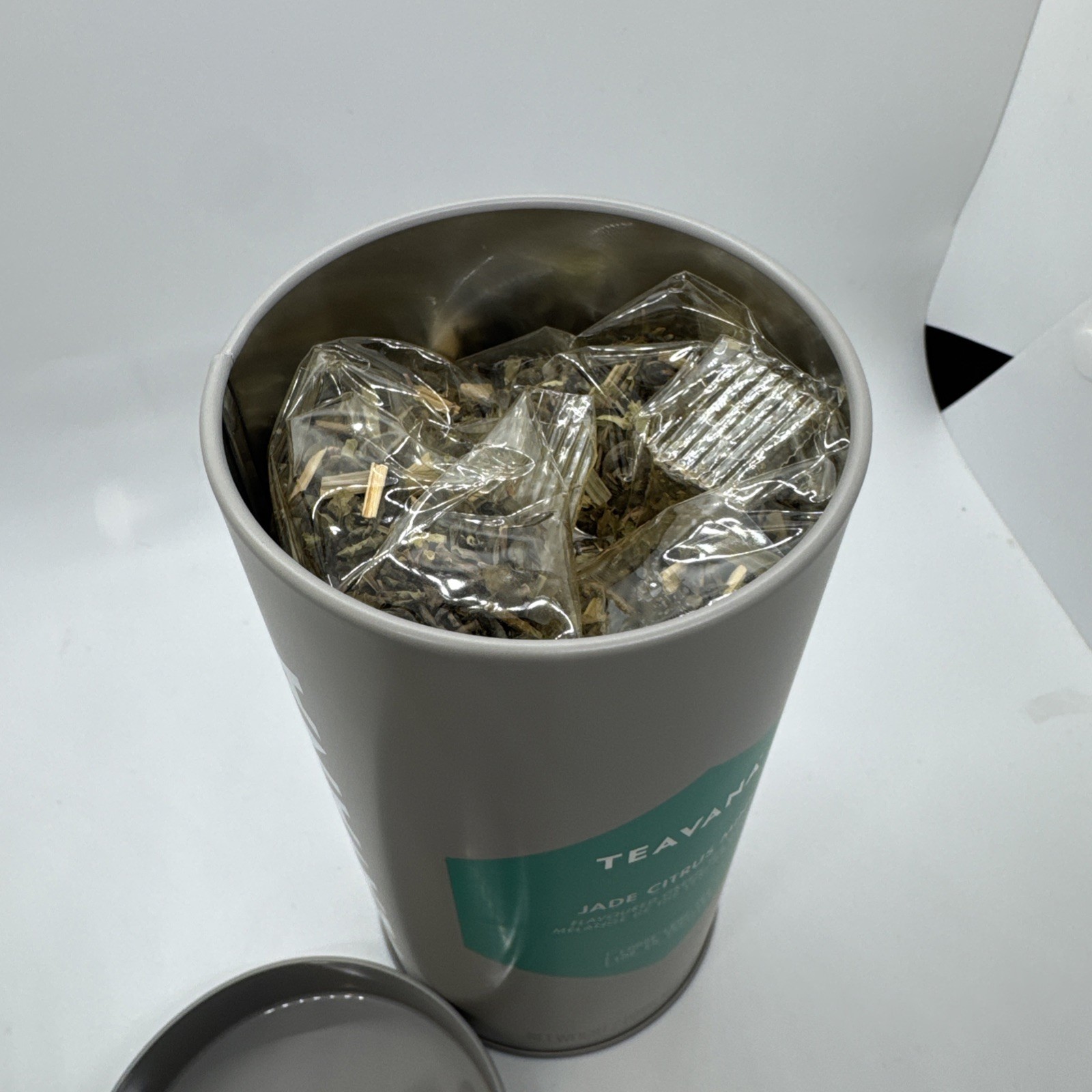 🍊 NEW TEAVANA 6 OZ FACTORY SEALED JADE CITRUS MINT 🍊🍃 LOOSE LEAF TEA & TIN
