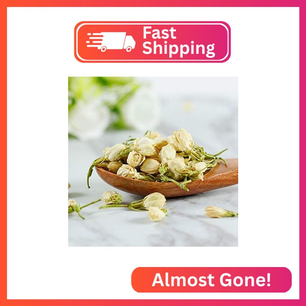 CoolCrafts Dried Jasmine Flowers Bulk Dry Jasmine Buds for Tea, Baking, Crafts-