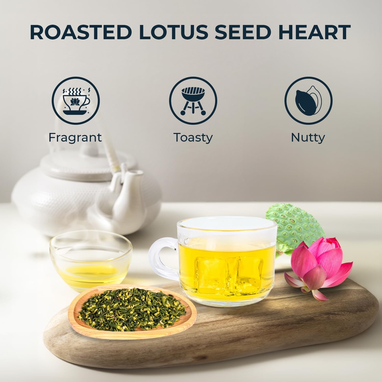Dried Lotus Plumule, 2.82 Oz, Re-steep Herbal Tea, Refreshing & Oz