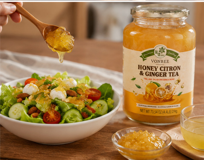 2 Pack Vonbee Honey Citron and Ginger, 4.4lb