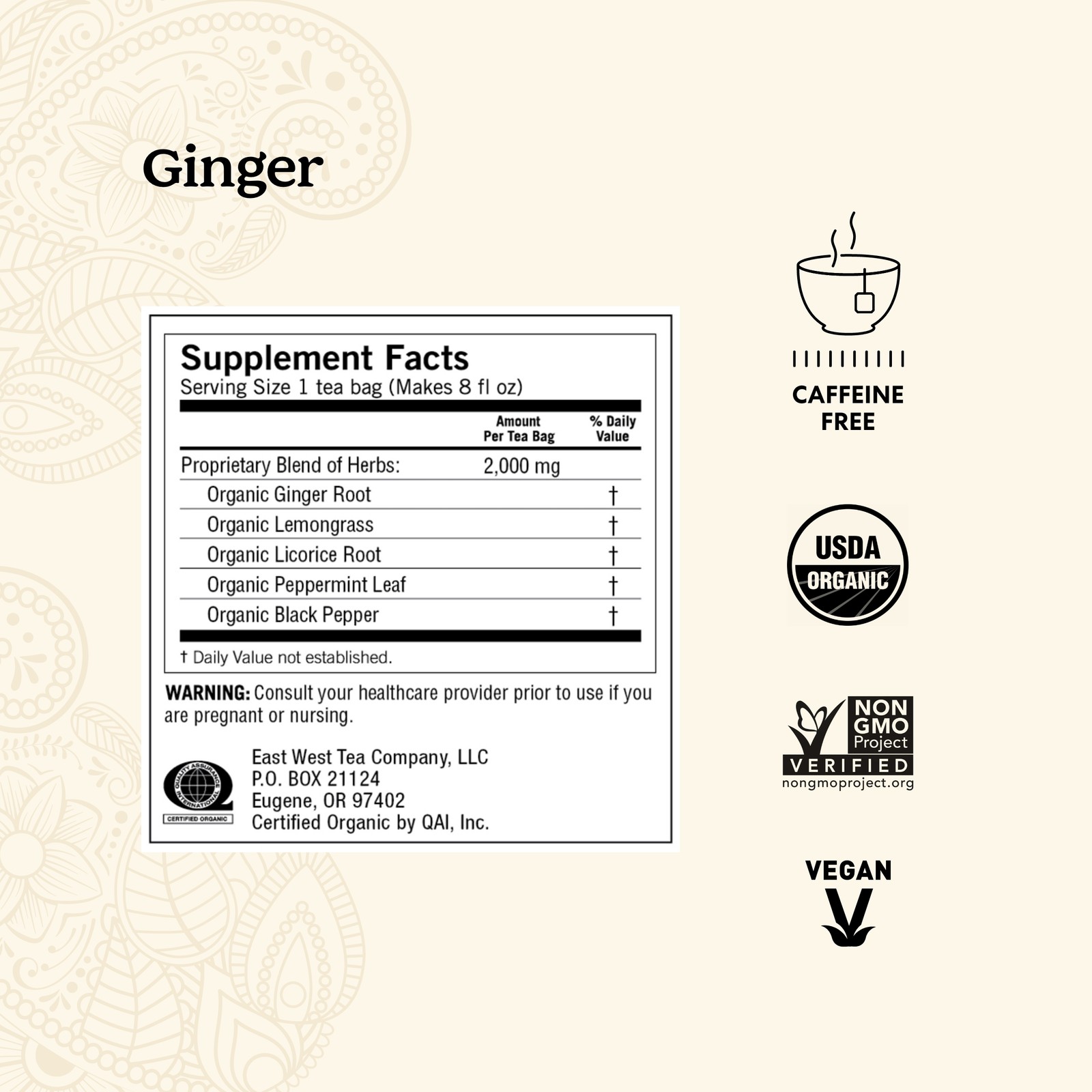 Yogi Tea – Ginger Tea (4 Pack) – Caffeine Free – 64 Organic Herbal Tea Bags