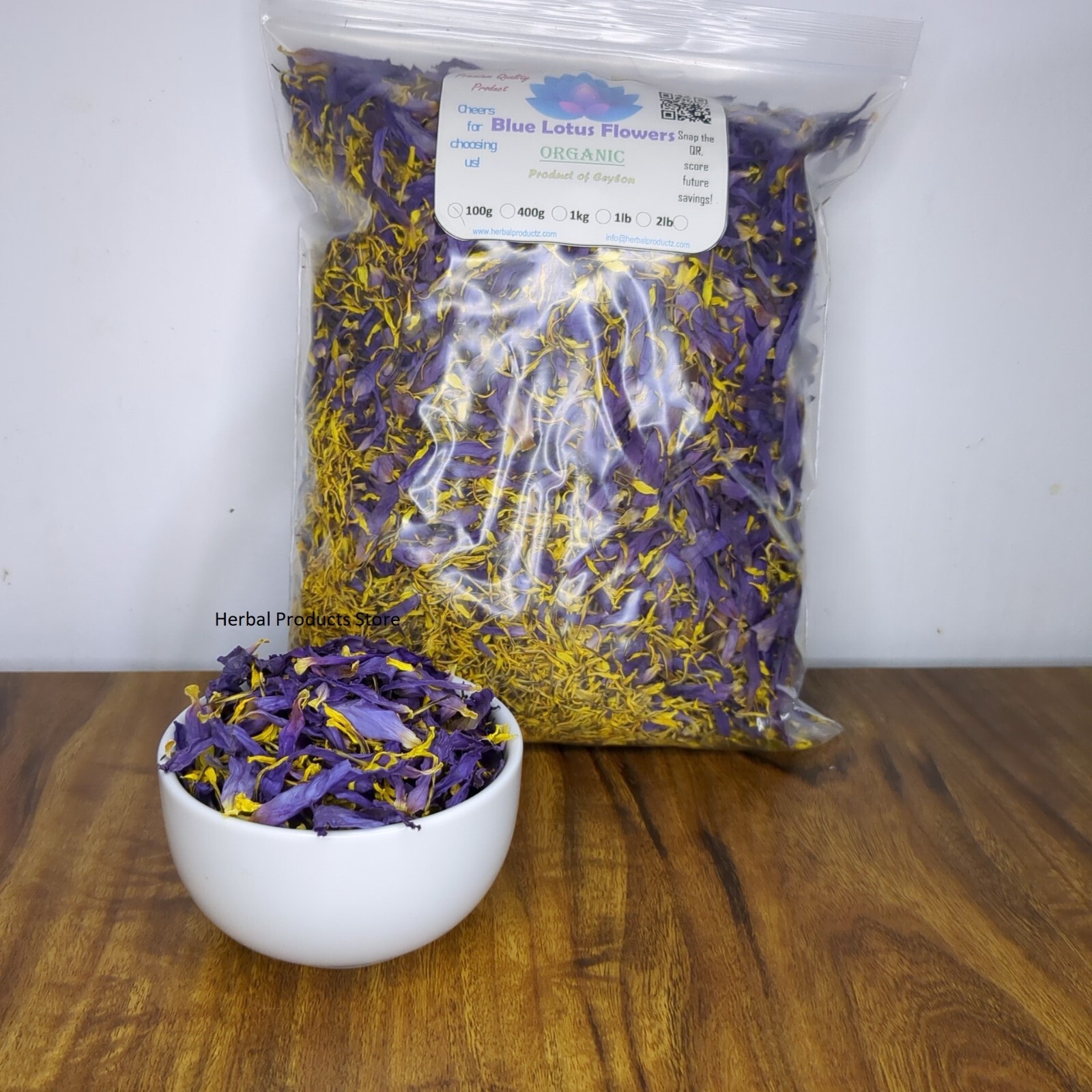 Organic Natural BLUE LOTUS, Nymphaea Caerulea Dried Flower 100% Harbal Tea/Smoke