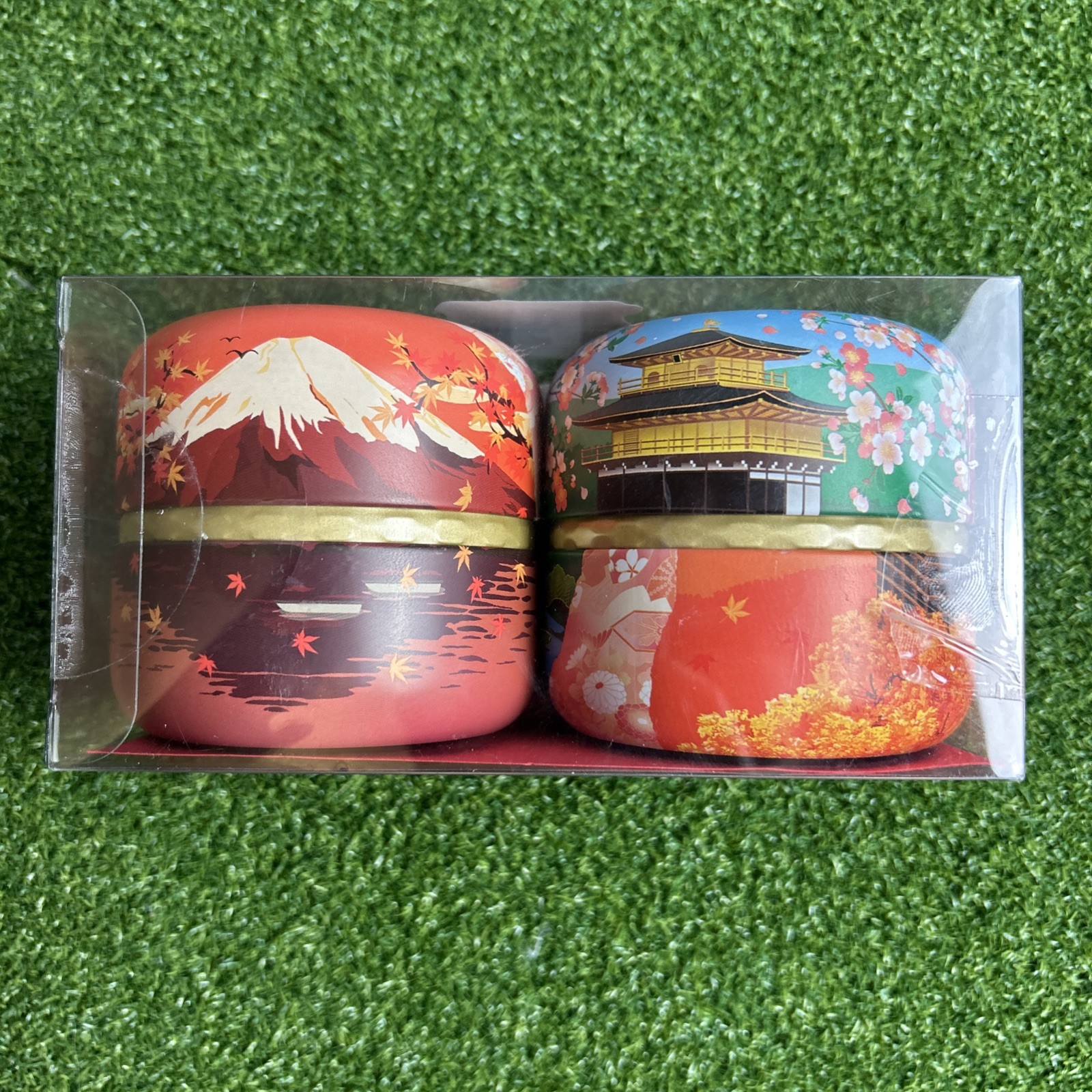 Japanese TA-FU Premium Green Tea & Matcha Genmaicha Canister Gift Set JAPAN MADE