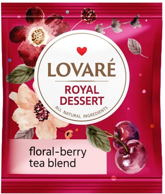 Ukrainian Natural Floral Berry Tea Blend Karkade LOVARE Royal Dessert 24 Tea Bag