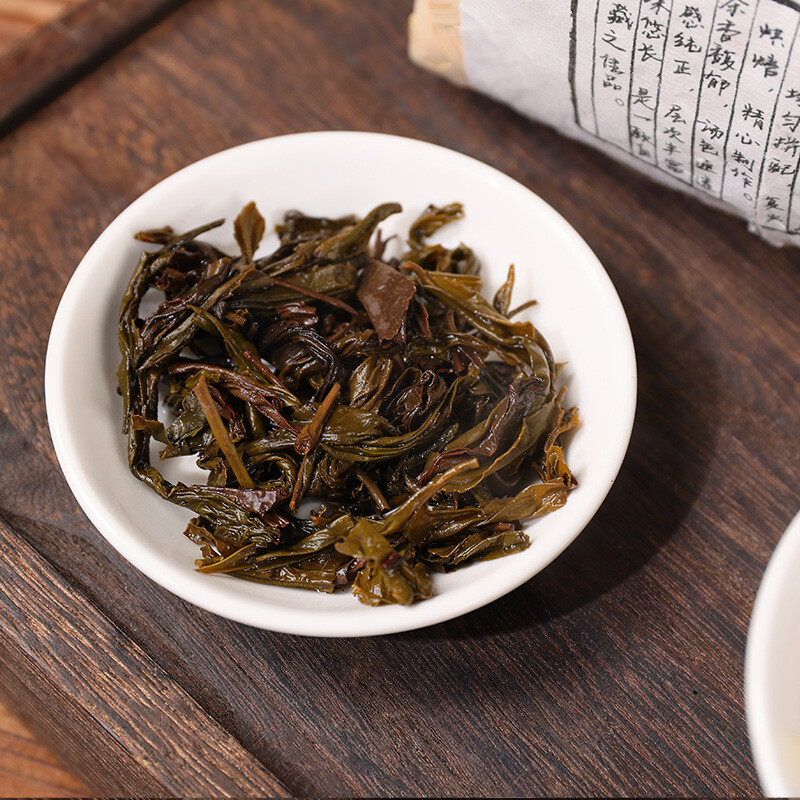 500g Hunan Anhua Dark Tea Tian Jian Natural Herbal Loose Leaf Bamboo Basket