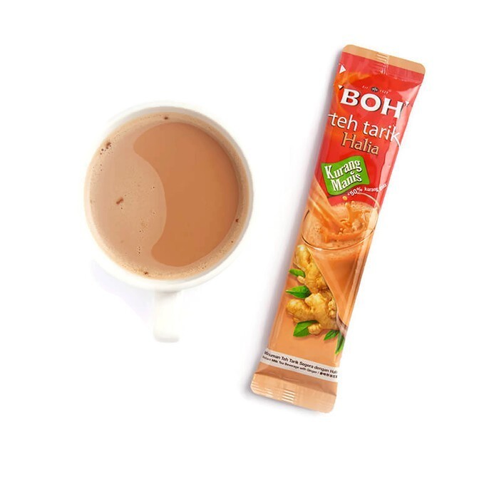 4X BOH Plantation TEH TARIK Ginger LessSweet (48sachets x 26g) each Malaysia Tea
