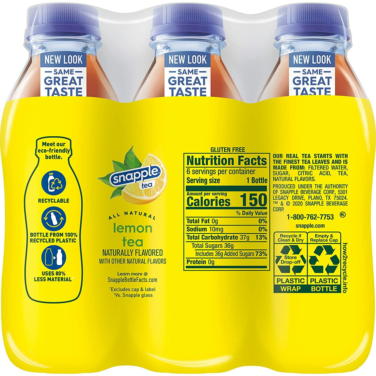 Snapple Lemon Tea 16 oz Bottles (Pack Of 6)