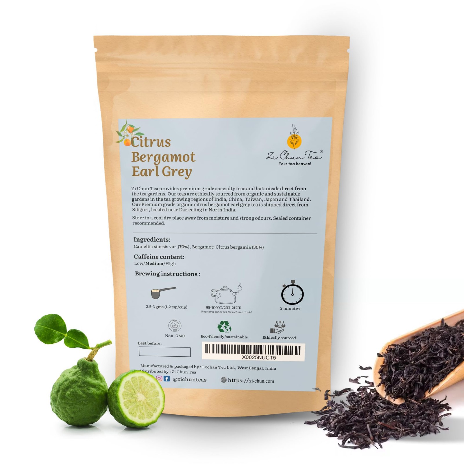 Bergamot Tea Loose Leaf | Earl Grey Tea with Real Bergamot Pieces (Not Oil), …
