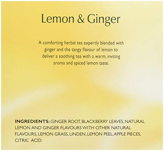 Twinings of London Lemon & Ginger Herbal Tea 12 ct K-Cup Pods 1.05 oz. Box