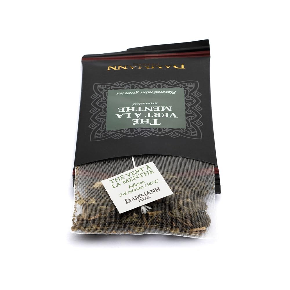 Dammann Freres Satchets, Green Mint Tea Bags, Premium Gourmet French Green Te…