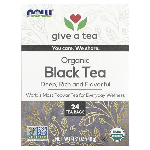 NOW FOODS Black Tea Organic 24 Tea Bags