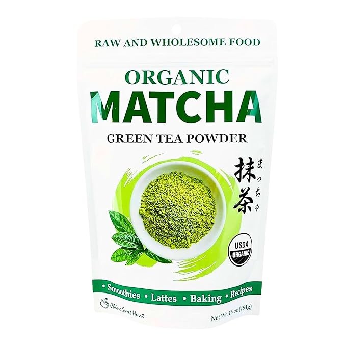 Cherie Sweetheart Organic Matcha Green Tea Powder – 16oz