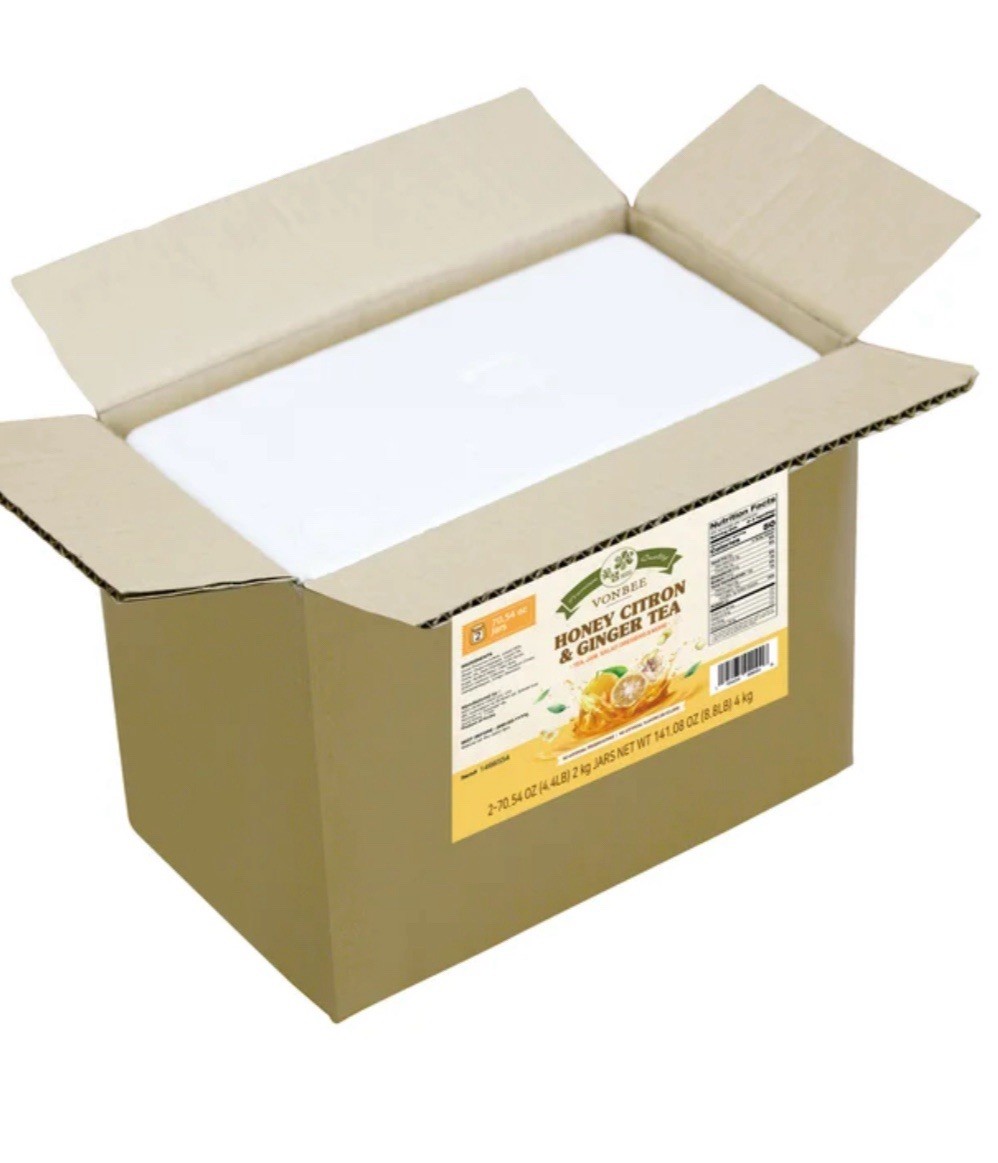 2X Vonbee Honey Citron and Ginger tea, Jam, Salad Dressing and More 4.4 LB / 2KG