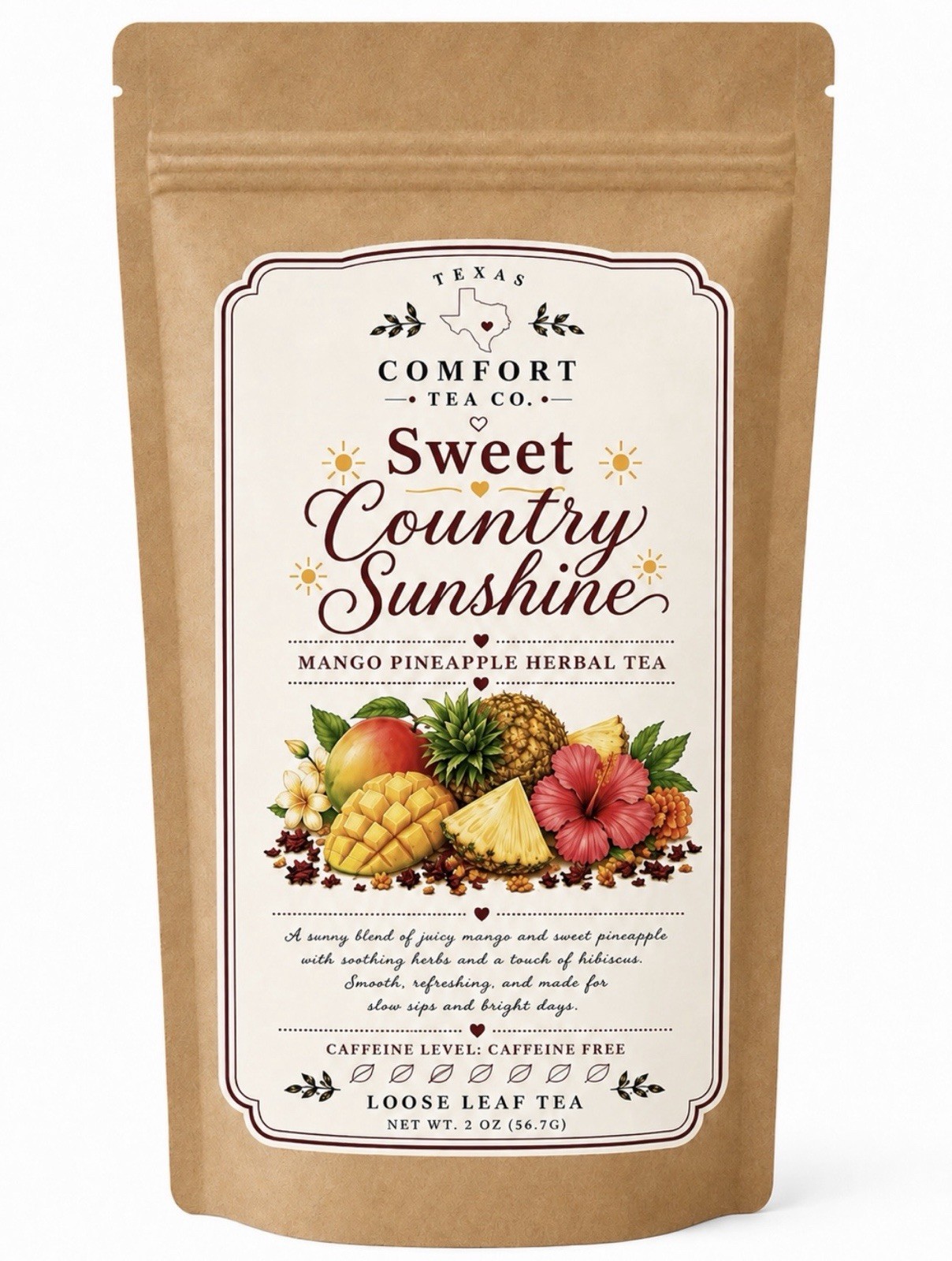 Sweet Country, Sunshine Mango Pineapple, Herbal Tea