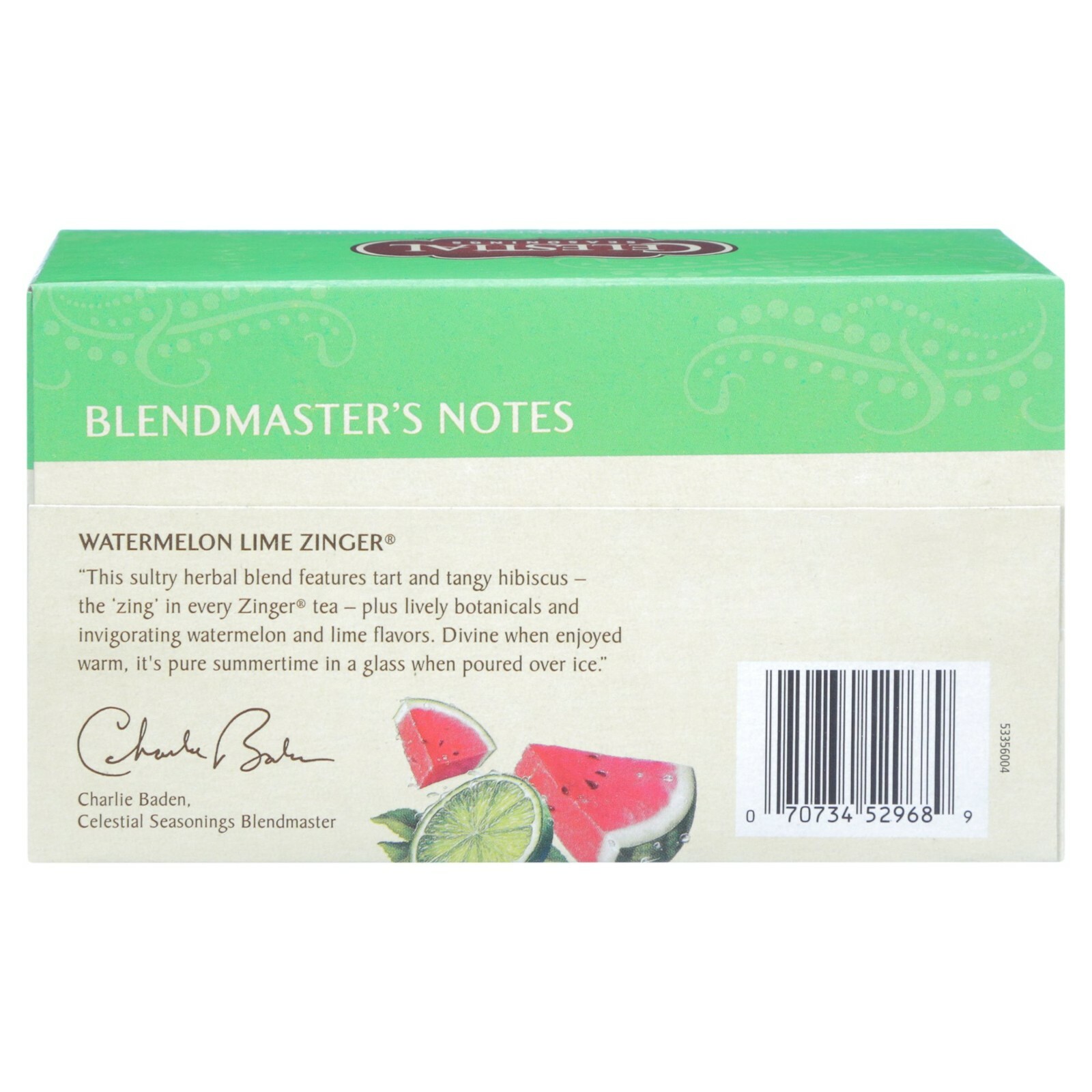 Rare Limit NIB 1 Celestial Watermelon Lime Zinger 20 Bag Herbal Tea Thanksgiving