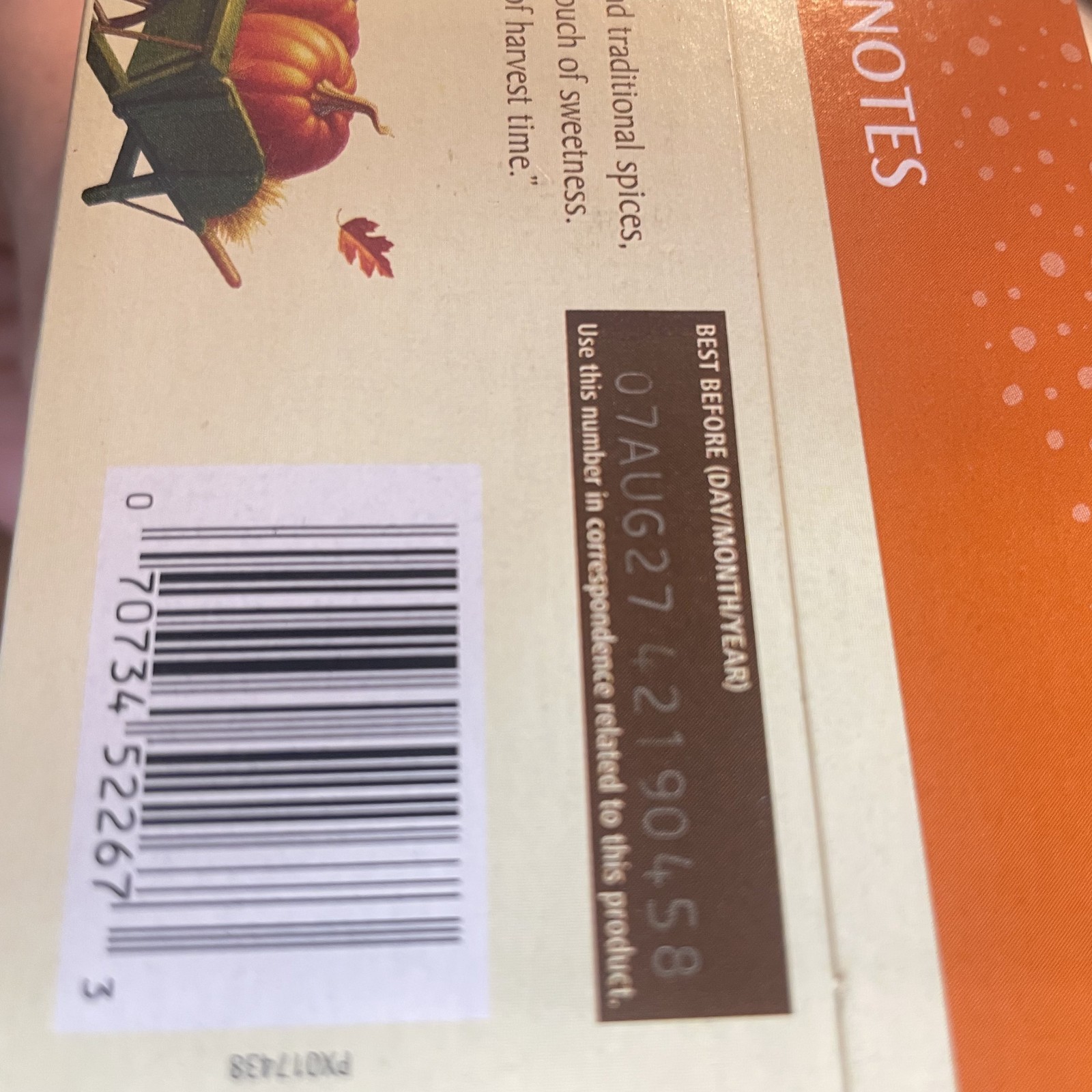 Lot Of 6 Celestial Sweet Harvest Pumpkin Black Tea 18 Tea Bags BB: 8/07/2027