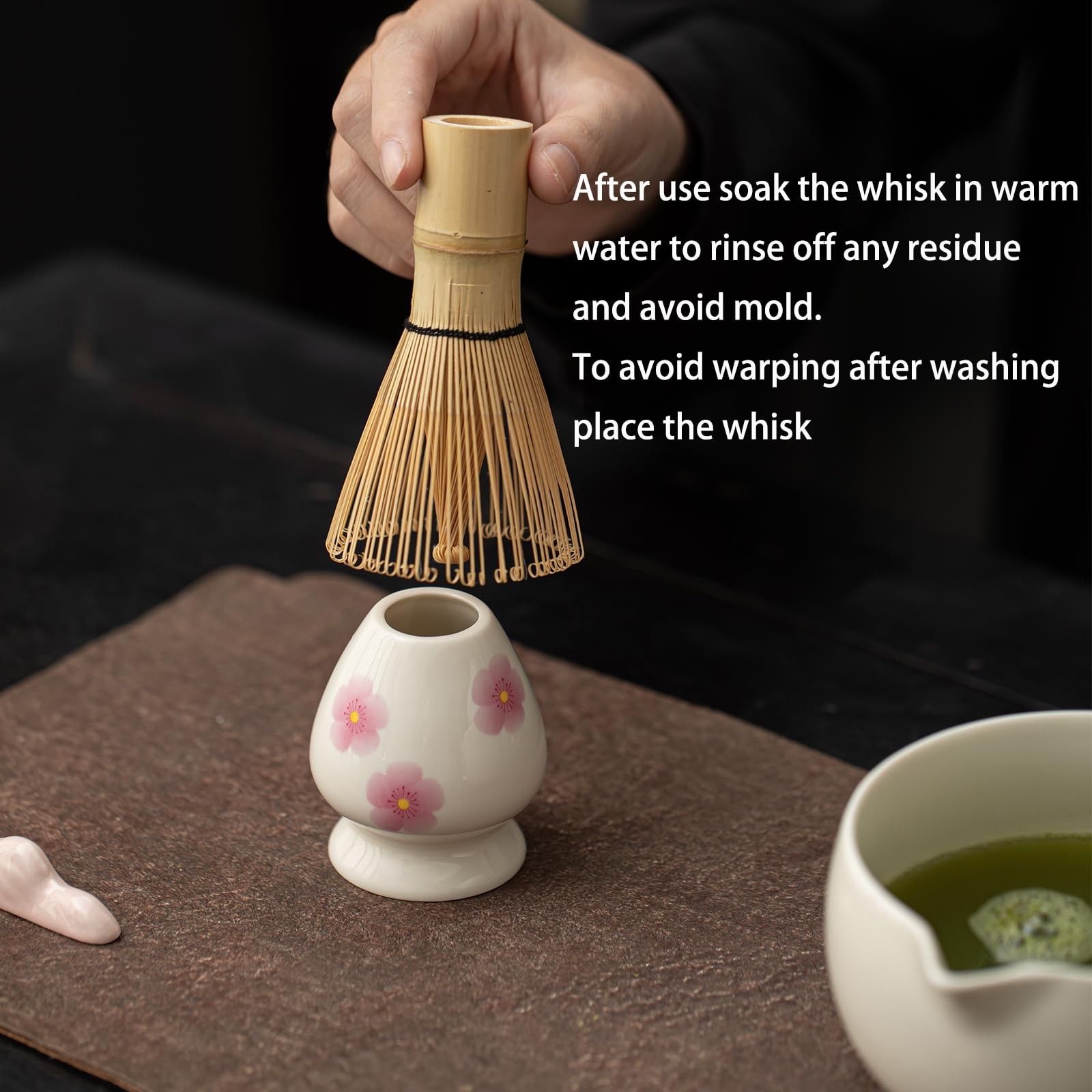 Matcha Whisk Set,8 Pcs Ceramic Matcha Set,Matcha Kit for Matcha Lovers,Tradit…