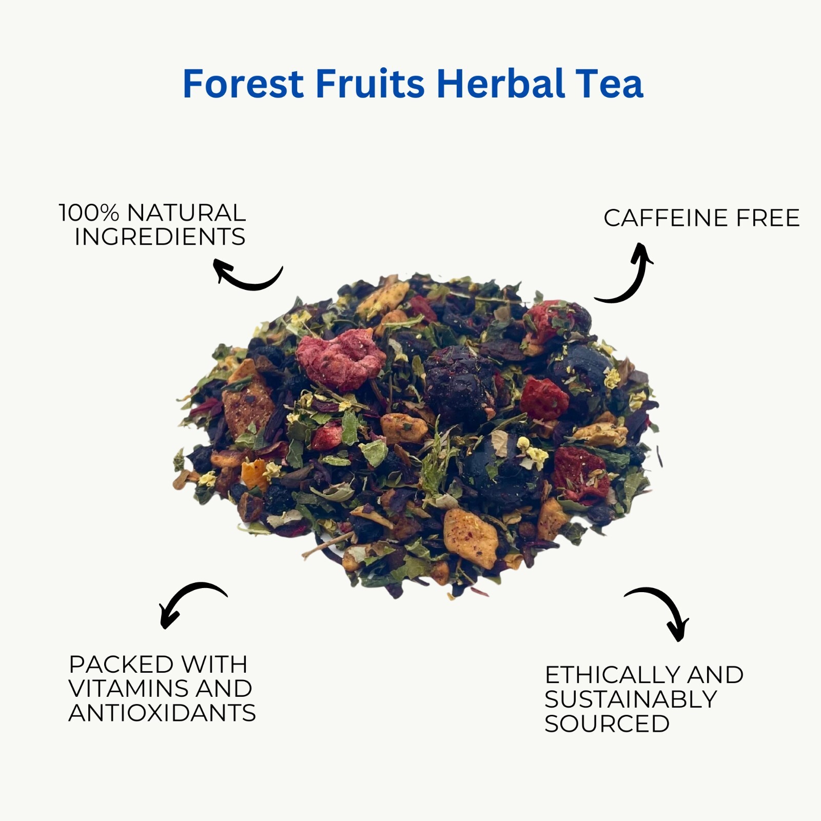Forest Fruits Tea, Herbal Loose Leaf Tea, Camellios