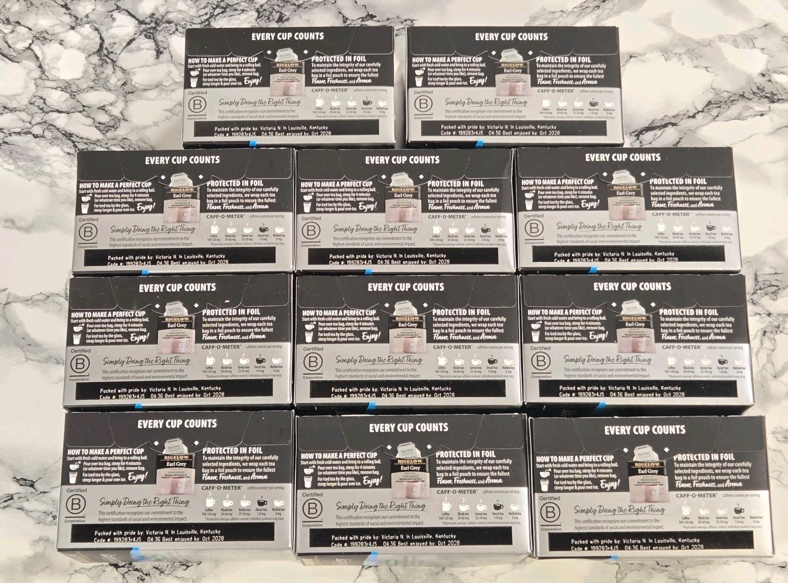 (LOT OF 11 BOXES) Bigelow Earl Grey Decaffeinated Black Tea (220 Tea Bags Total)