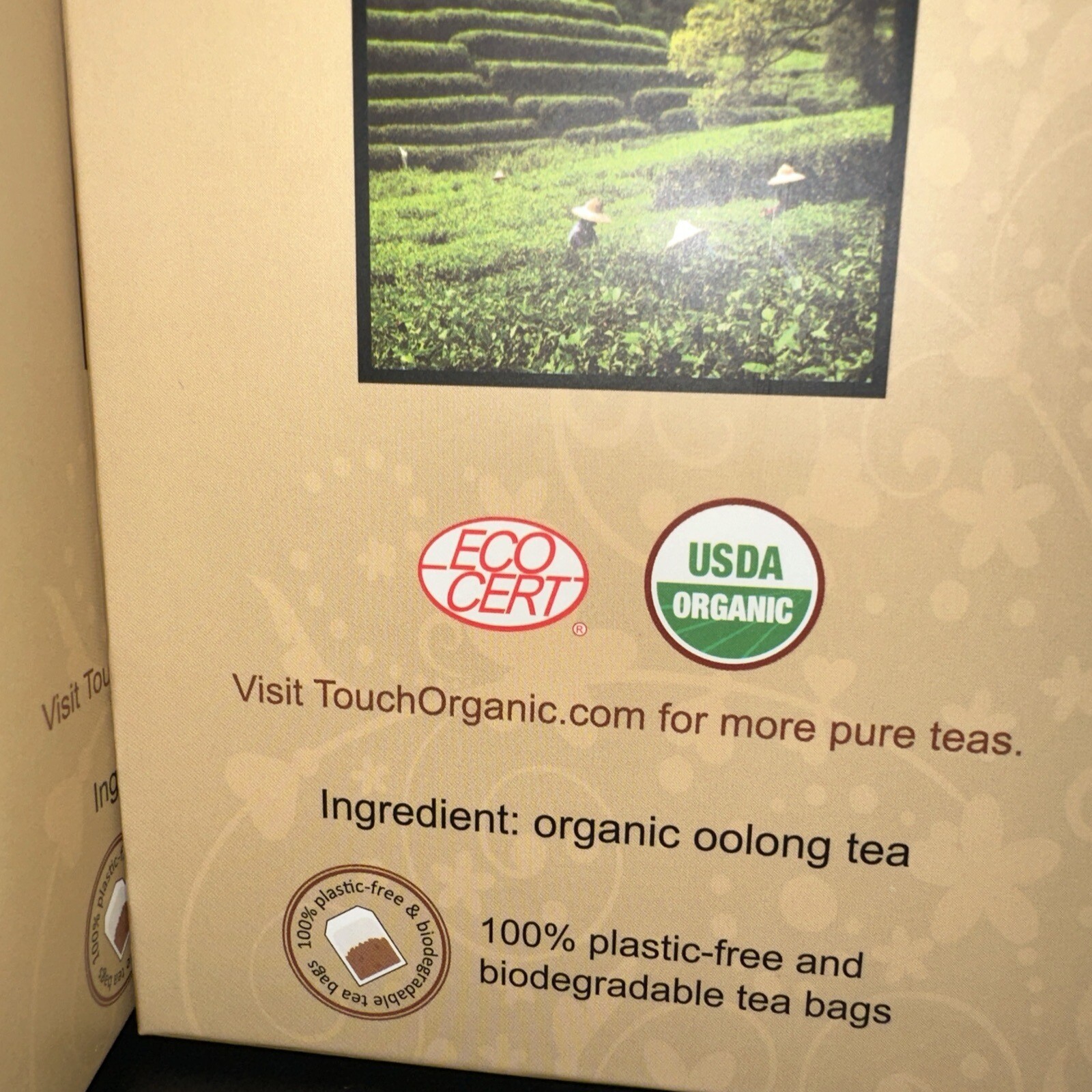 TOUCH ORGANIC OOLONG ORGANIC TEA 2 Boxes= 80 Tea Bags-BB 10/2026