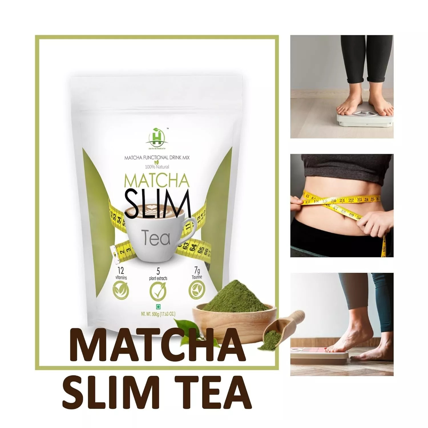 Matcha Slim Green Tea (500gm) Weight Management High In Antioxidants Detoxifying